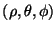 $(\rho,\theta,\phi)$