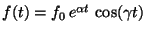 $f(t) = f_0 \,e^{\alpha t} \,\cos(\gamma t)$