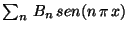 $\sum_n \, B_n \, sen(n\,\pi\,x)$