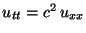 $u_{tt} = c^2 \, u_{xx}$