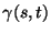 $\gamma(s,t)$