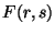 $F(r,s)$