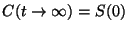 $C(t \rightarrow \infty) = S(0)$
