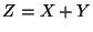 $Z=X+Y$