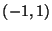 $(-1,1)$