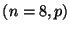 $(n=8, p)$