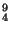 $^{9}_{4}$