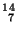 $^{14}_{\;\,7}$