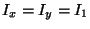 $I_x = I_y = I_1$