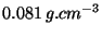 $0.081\,g.cm^{-3}$