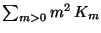 $\sum_{m>0} m^2 \, K_m$
