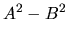 $\displaystyle A^2-B^2$