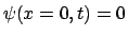 $\psi(x=0,t) = 0$