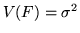 $V(F) = \sigma^2$