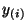 $y_{(i)}$