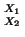 ${X_1}\atop{X_2}$