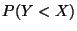 $P(Y < X)$