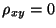$\rho_{xy}=0$