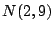 $N(2,9)$
