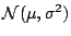 ${\cal N}(\mu, \sigma^2)$